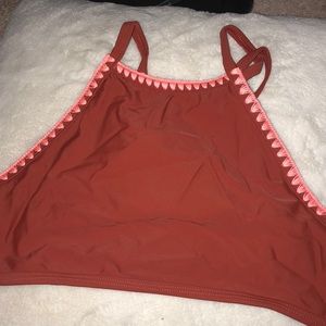 Criss Cross High Neck Aerie Bikini Top